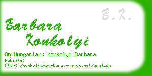 barbara konkolyi business card